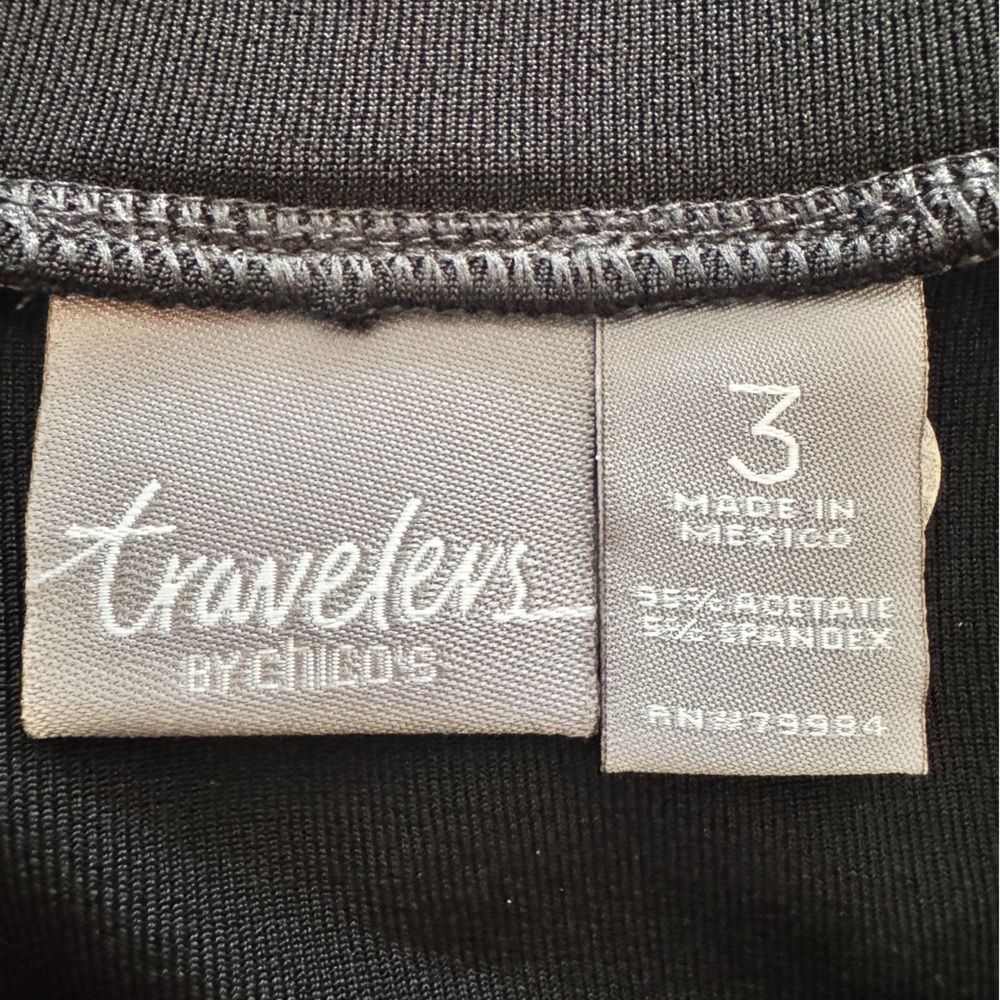 Travelers by Chico's Classic Black Maxi A line Skirt Sz 3(16) - Picture 6 of 6